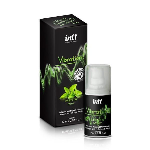 VIBRATION - Gel Excitante que Vibra, Pulsa e Esquenta | Sabor: MENTA