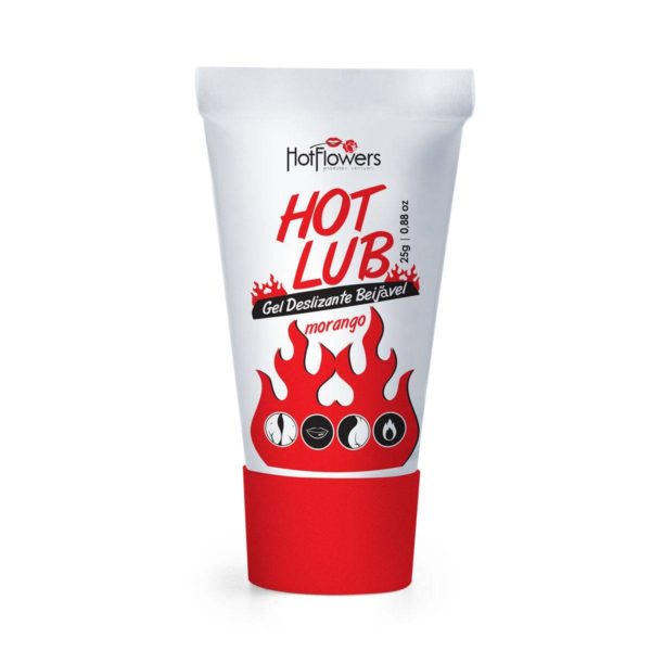 HOT LUB GEL DESLIZANTE BEIJÁVEL MORANGO