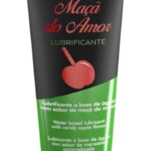 Lubrificante Íntimo à Base de Água Maçã do Amor 50g – Seguro, Natural, com Sabor para Sexo Oral e Uso com Sextoys
