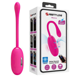 Cápsula wireless com comando por aplicativo via bluetooth, possui 3 modos de choque elétrico,12 modos de vibração – PRETTY LOVE