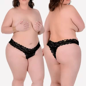 Calcinha Caridosa Plus Size – Preto