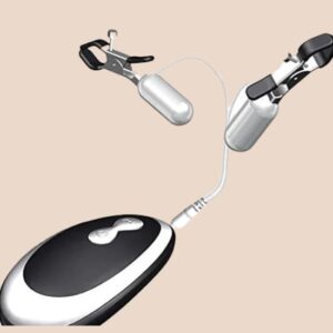 Prendedor de Mamilos Aveludado com Vibração e Controle Multivelocidade