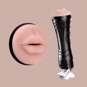 Masturbador CyberSkin com Vibração e Ventosa - Formato de Boca