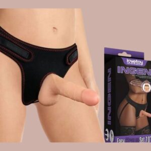 Cinta Peniana com Prótese Realística e Ventosa – Ajuste Confortável