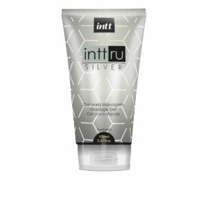 InttRu Silver Gel para Massagem Sensual - Textura Escorregadia para Prazer e Intimidade nas Preliminares