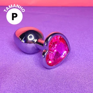 Plug Anal com Joia Coração  – Tamanho P