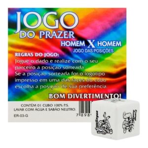 Jogo Dado Homem X Homem – Diversão, Prazer e Posicionamento Sexual para Casais | Acessório para Adultos | Jogo Sensual para Apimentar a Relação