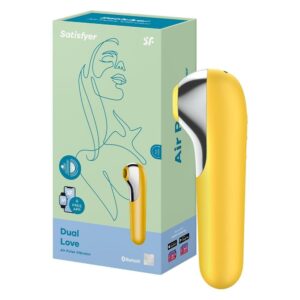 Satisfyer Dual Love – Estimulador Clitoriano com Tecnologia Air-Pulse, 11 Modos de Vibração, À Prova D’Água e Controle via Aplicativo