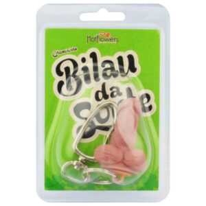 Bilau da Sorte – Chaveiro Divertido em Silicone com Formato de Pênis e Escroto | Acessório Irreverente e Original