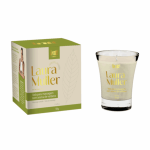 Vela de Massagem Relaxante com Óleo Essencial de Verbena – Aromática, Atoxico, Ideal para Casais, Estimula a Intimidade e Bem-Estar