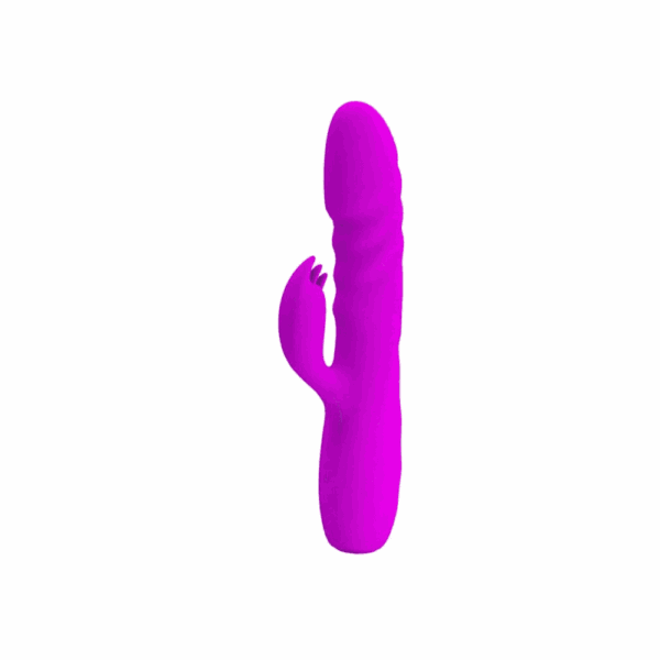 Vibrador Vai e Vem Recarregável com Estimulador de Clitóris