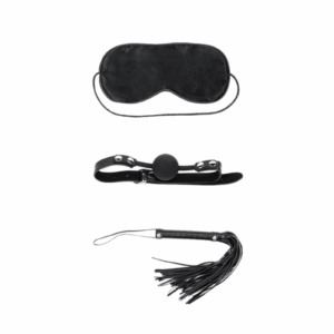 Kit Bondage Luxo Lovetoy – Máscara, Mordaça, Venda, Chicote e Algema para Fetiche e Sadomasoquismo