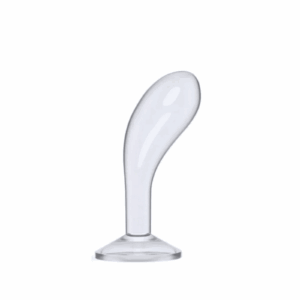 Plug Anal Transparente 15cm com Saliências e Cabeça Oval