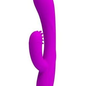 Vibrador Rabbit Harry Pretty Love 100% Silicone à Prova d’Água com Estimulador Clitoriano, Ponto G, 30 Modos de Vibração e Recarga USB