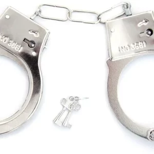 Algemas de Metal Fetish Prank – 50 Tons de Prazer INTT | Algemas Sexy, Fetiche, Metal Cromado, Ajuste Personalizado, Segurança e Estilo