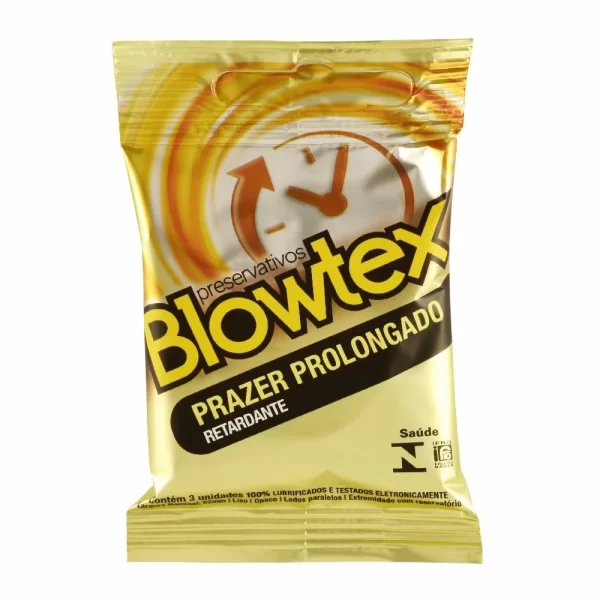 Gel Retardante Blowtex Prazer Prolongado com Lubrificante – Prolonga Ereção, Aumenta o Prazer e Oferece Conforto – 52mm, Seguro e Atóxico