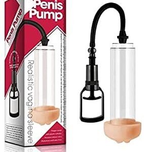 Bomba Peniana Importada Penis Pump com Anel Vaginal Cyberskin – Aumento de Tamanho, Controle da Ereção e Melhora de Performance