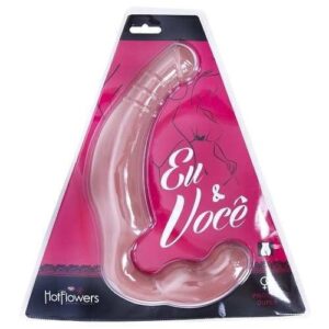 Prótese Dupla Feminina Eu & Você 4,5x4x10cm – Prazer Duplo, Penetração Natural, Atoxico, Resistente à Água, Para Casais