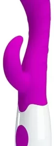 Vibrador Brighty Super Hi-Tech com 30 Funções, 3 Velocidades e 27 Modos de Pulsação – Estilo Rabbit