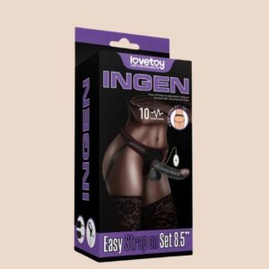 Cinta Peniana Realística com Vibração Easy Strapon Set 8.5”
