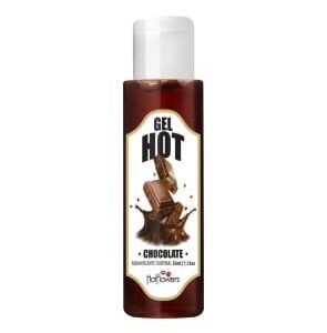 Gel Aromatizante Hot de Chocolate 15ml Beijável para Massagem e Sexo Oral – Sabor e Calor para Momentos de Prazer