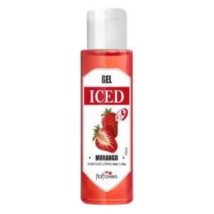 Gel Aromatizante Iced Morango – Gel Térmico Beijável para Massagem Corporal, Preliminares e Sexo Oral | Excita e Aquece com Sabor
