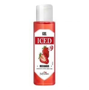 Gel Beijável Morango Iced 15g – Refrescância e Sabor para o Sexo Oral e Massagem