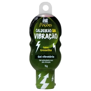 Gel Excitante Unissex Caldeirão da Vibração – Sabor Groselha, Efeito Vibratório, Prazer no Sexo Oral e Íntimo
