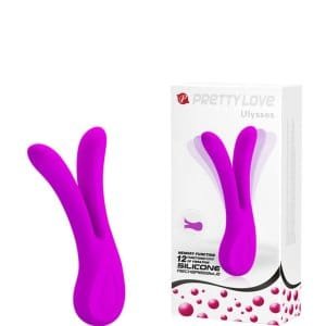 Vibrador Recarregável Pretty Love Ulysses Silicone com 12 Modos de Vibração, Estimulador Ponto G, Clítoris e Áreas Erógenas – Baixo Ruído, Função Memória e Carregamento USB