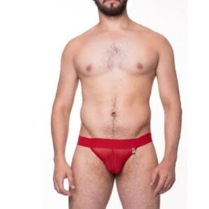 Jock Tule Vermelho Sem Forro – Tamanho Único (38 ao 44) | Sensual e Confortável
