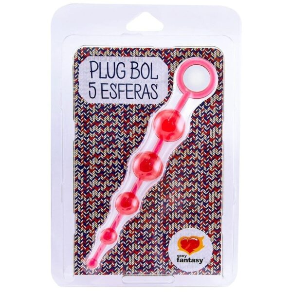 Plug Estimulante Anal e Vaginal com 5 Esferas Graduais - TPE Atóxico, Estímulo Progressivo, Conforto e Privacidade - Image 2