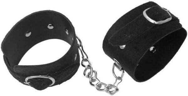 Algema Bracelete em Couro com Pelúcia Sintética - Conforto e Segurança para Momentos Ousados