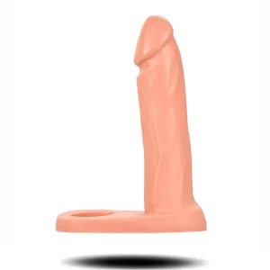 Anel Companheiro 16×3,5cm Bege: Realismo, Dupla Penetração, Material Atóxico e Resistente