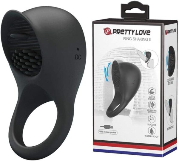Anel Peniano com Estimulador e 12 Modos de Vibração - Silicone Soft Touch, Potente - Image 2