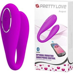 Vibrador Duplo para Casal August – Controle por Smartphone, Silicone Premium, 12 Modos de Vibração e Sincronização com Música