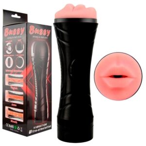 Masturbador Masculino Bussy Vibration Boca – Textura Realista, Portátil, Discreto e Intensificador de Prazer
