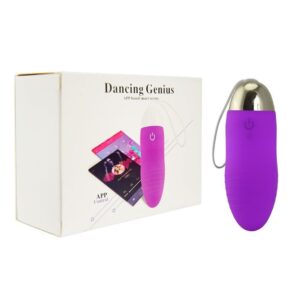 Vibrador Dancing Recarregável com 10 Modos de Vibração – Controlado por APP via Bluetooth, À Prova D’Água e de Silicone