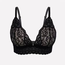 Sutiã sem Bojo Capital em Renda com Alças Reguláveis e Detalhe de Strass – Lingerie Sensual e Confortável