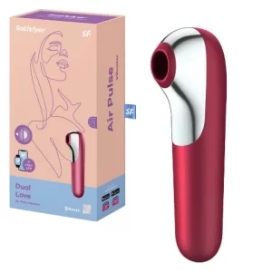 Satisfyer Dual Love – Vibrador com Ondas de Pressão e Vibração para Clitóris e Ponto G, Controlado por App, Silicone e USB