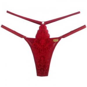 Tanga em Renda Sensual Feminina – Tamanho Único, Cores Branco, Preto e Rubi | Conforto e Elegância