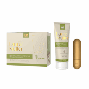 Kit My Pleasure by Laura Muller – Bullet Vibratório Recarregável + Lubrificante Intimo com Aroma de Verbena para Prazer, Autoconhecimento e Estímulos Intensos