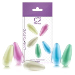 Kit Cones para Pompoar Sexy Fantasy – Fortalecimento Muscular, Aumento de Prazer e Saúde Íntima | Pompoarismo, Incontinência Urinária e Controle Vaginal