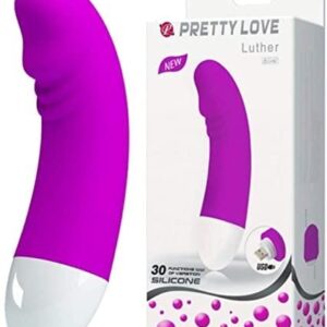 Vibrador Pretty Love Luther Ponto G em Silicone – Massageador com 30 Modos de Vibração e Carregamento USB