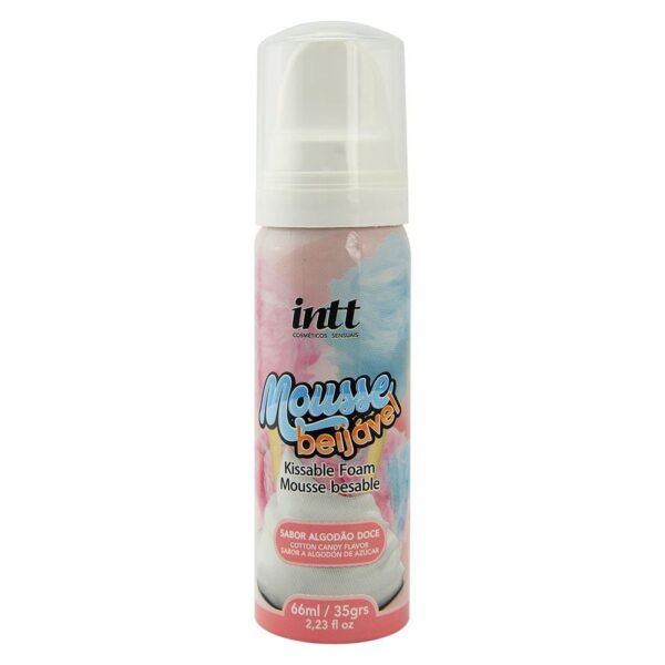 Mousse Beijável para Massagem e Preliminares - Sabor Algodão Doce, Divertido e Sensual