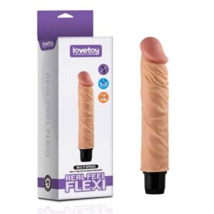 Vibrador Realista Dobrável Flexível 24cm Resistente à Água com Várias Velocidades – REAL FEEL FLEXI