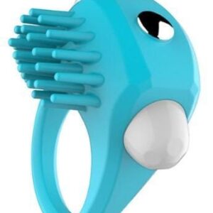 Anel Cock Ring Vibratório Silicone à Prova D’Água com Cerdas Massageadoras e Estímulo Clitoriano – Preto, Retarda Ejaculação, Potente Vibração