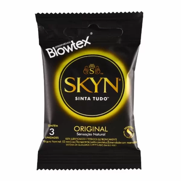 Preservativo Blowtex Skyn Original Sem Látex, Antialérgico - Sensação de "Nada"