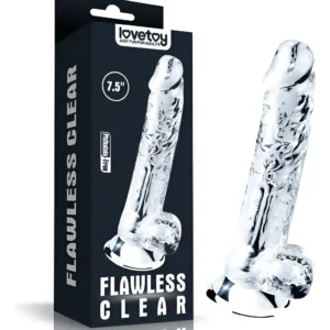Pênis Realístico Transparente Flawless Clear – 19 cm x 3,5 cm de Prazer
