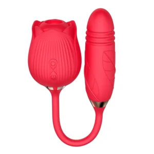 SUGADOR E VIBRADOR VAI E VEM - FLOWER 2 EM 1